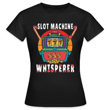 Casino Gambling Slot Machine à sous Jeu de cartes - T-shirt Femme - noir - Devant - AI Model Female 172 dark (172cm)