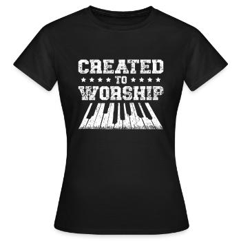 Créé pour aider les croyants chrétiens de la - T-shirt Femme - noir - Devant - AI Model Female 172 dark (172cm)