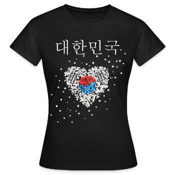 South Korea South Korea Flag South Korean Flag South Koreans - Women's T-Shirt - black - Front - AI Model Female 172 dark (172cm)