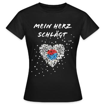 South Korea Heartbeat South Korean South Korean - Women's T-Shirt - black - Front - AI Model Female 172 dark (172cm)