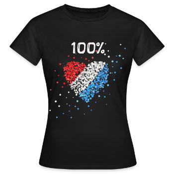 Niederlande Oranje Niederländer Fanblock Holland - Frauen T-Shirt - Schwarz - Vorne - AI Model Female 172 dark (172cm)