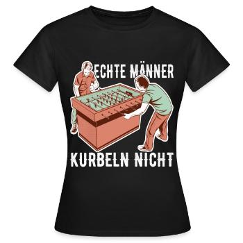 Tischfussball Tischkicker - Frauen T-Shirt - Schwarz - Vorne - AI Model Female 172 dark (172cm)