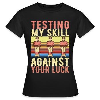 Tischfussball Tischkicker - Frauen T-Shirt - Schwarz - Vorne - AI Model Female 172 dark (172cm)