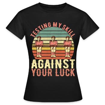 Tischfussball Tischkicker - Frauen T-Shirt - Schwarz - Vorne - AI Model Female 172 dark (172cm)