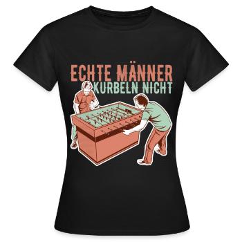 Tischfussball Tischkicker - Frauen T-Shirt - Schwarz - Vorne - AI Model Female 172 dark (172cm)