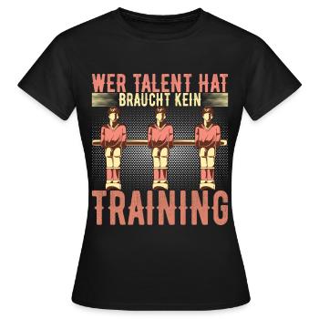 Tischfussball Tischkicker - Frauen T-Shirt - Schwarz - Vorne - AI Model Female 172 dark (172cm)
