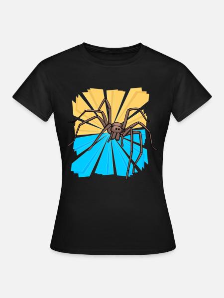 Spinne Spinnentiere Weihnachtsgeschenk Tierfreund - Frauen T-Shirt - Schwarz