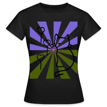 Radiate Cat Cat Soft Kitten Xmas Child - Women's T-Shirt - black - Front - AI Model Female 172 dark (172cm)