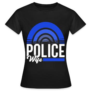 Policier - T-shirt Femme - noir - Devant - AI Model Female 172 dark (172cm)