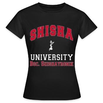 Shisha Tshirt Hommes Pipe à eau pour femmes - T-shirt Femme - noir - Devant - AI Model Female 172 dark (172cm)