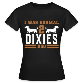 Dachshund Geschenk Dixie Wiener Doxie Dackel - Frauen T-Shirt - Schwarz - Vorne - AI Model Female 172 dark (172cm)