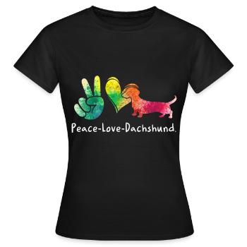 Dachshund Geschenk Dixie Wiener Doxie Dackel - Frauen T-Shirt - Schwarz - Vorne - AI Model Female 172 dark (172cm)