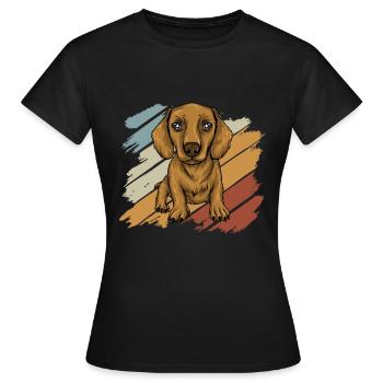 Dachshund Geschenk Dixie Wiener Doxie Dackel - Frauen T-Shirt - Schwarz - Vorne - AI Model Female 172 dark (172cm)