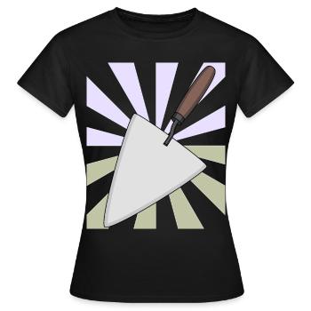 Cadeau de Noël Truelle de maçon Artisan Constructeur - T-shirt Femme - noir - Devant - AI Model Female 172 dark (172cm)