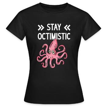 Poulpe Poulpe Tentacule de mer Poulpe Poulpe Poulpe Poulpe - T-shirt Femme - noir - Devant - AI Model Female 172 dark (172cm)