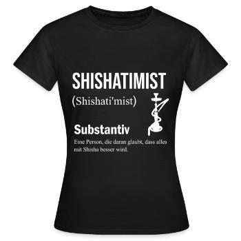 Shisha Cadeau pour pipe à eau Shishabar Pipe - T-shirt Femme - noir - Devant - AI Model Female 172 dark (172cm)