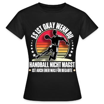 Handball Handballer - Frauen T-Shirt - Schwarz - Vorne - AI Model Female 172 dark (172cm)