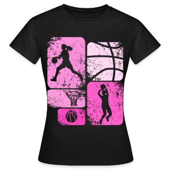 Basketball féminin Basketball féminin - T-shirt Femme - noir - Devant - AI Model Female 172 dark (172cm)
