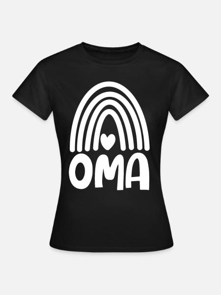 Oma - Frauen T-Shirt - Schwarz
