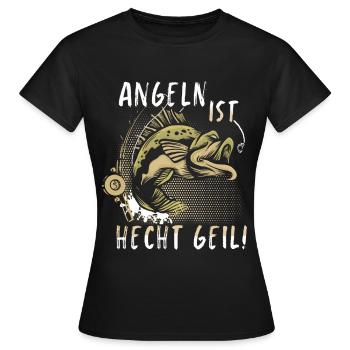 Cadeau de pêche pêcheur pêcheur Petri canne de guérison - T-shirt Femme - noir - Devant - AI Model Female 172 dark (172cm)