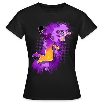 Basketball féminin Basketball féminin - T-shirt Femme - noir - Devant - AI Model Female 172 dark (172cm)