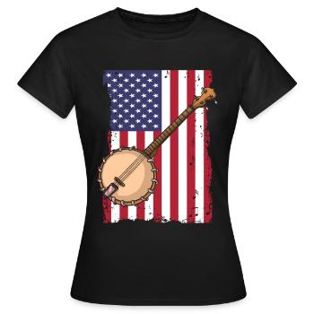Banjo - Frauen T-Shirt - Schwarz - Vorne - AI Model Female 172 dark (172cm)