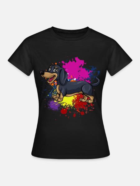 Dachshund Geschenk Dixie Wiener Doxie Dackel - Frauen T-Shirt - Schwarz
