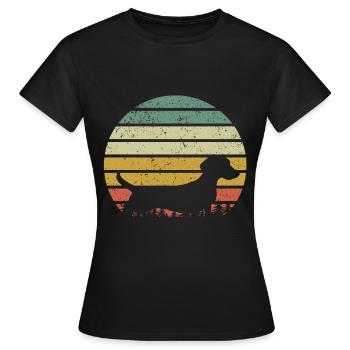 Dachshund Geschenk Dixie Wiener Doxie Dackel - Frauen T-Shirt - Schwarz - Vorne - AI Model Female 172 dark (172cm)