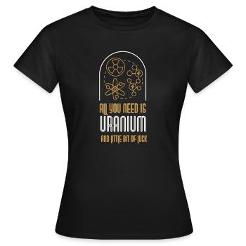 Atomkraftwerk Nuklear Energie Erneuerbare Energie - Frauen T-Shirt - Schwarz - Vorne - AI Model Female 172 dark (172cm)