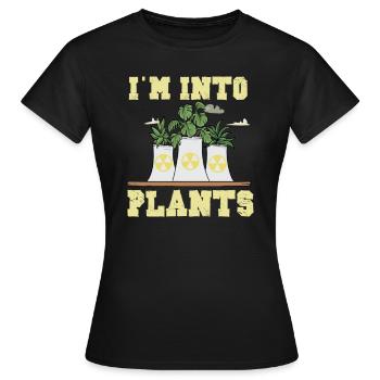 Atomkraftwerk Nuklear Energie Erneuerbare Energie - Frauen T-Shirt - Schwarz - Vorne - AI Model Female 172 dark (172cm)