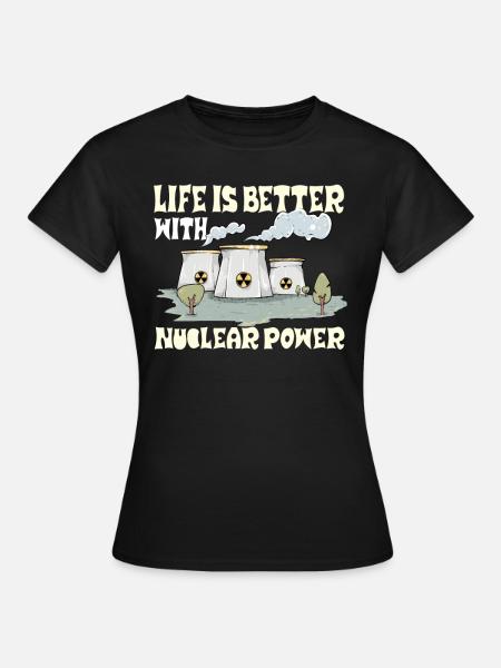 Nuclear power plant Nuclear energy Renewable energy - Women's T-Shirt - black