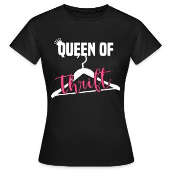 Magasin d’occasion Eco Hipster d’occasion - T-shirt Femme - noir - Devant - AI Model Female 172 dark (172cm)