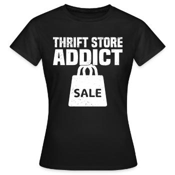 Magasin d’occasion Eco Hipster d’occasion - T-shirt Femme - noir - Devant - AI Model Female 172 dark (172cm)