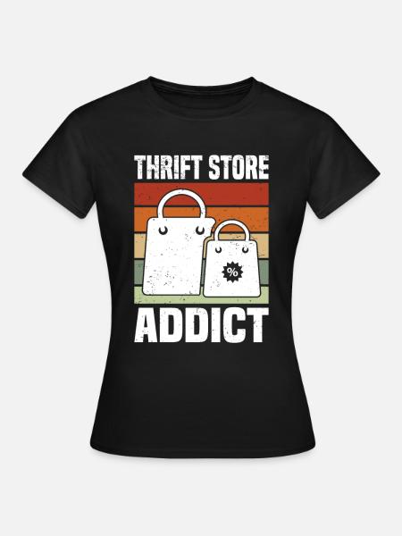Secondhandladen Secondhand Öko Hipster Gebraucht - Frauen T-Shirt - Schwarz