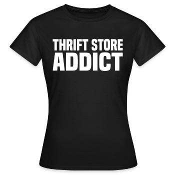 Magasin d’occasion Eco Hipster d’occasion - T-shirt Femme - noir - Devant - AI Model Female 172 dark (172cm)