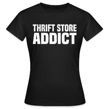 Magasin d’occasion Eco Hipster d’occasion - T-shirt Femme - noir - Devant - AI Model Female 172 dark (172cm)
