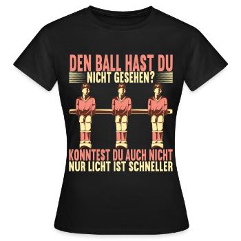 Tischfussball Tischkicker - Frauen T-Shirt - Schwarz - Vorne - AI Model Female 172 dark (172cm)