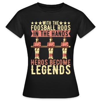 Tischfussball Tischkicker - Frauen T-Shirt - Schwarz - Vorne - AI Model Female 172 dark (172cm)