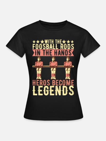 Tischfussball Tischkicker - Frauen T-Shirt - Schwarz