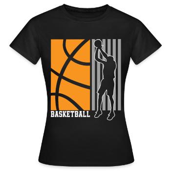 Basketball Basketballer - Frauen T-Shirt - Schwarz - Vorne - AI Model Female 172 dark (172cm)