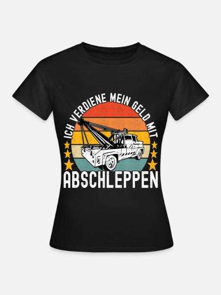 Abschleppwagen Abschleppdienst - Frauen T-Shirt - Schwarz