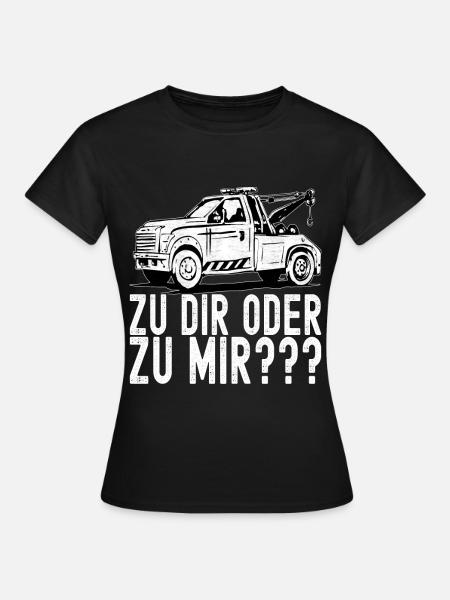 Abschleppwagen Abschleppdienst - Frauen T-Shirt - Schwarz