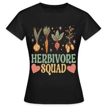 Végétarien végétalien - T-shirt Femme - noir - Devant - AI Model Female 172 dark (172cm)