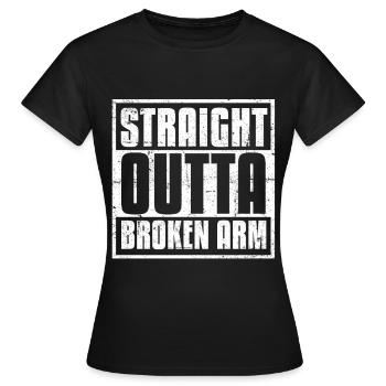 Knochen-ellenbogen-hand-handgelenk-verletzung - Frauen T-Shirt - Schwarz - Vorne - AI Model Female 172 dark (172cm)