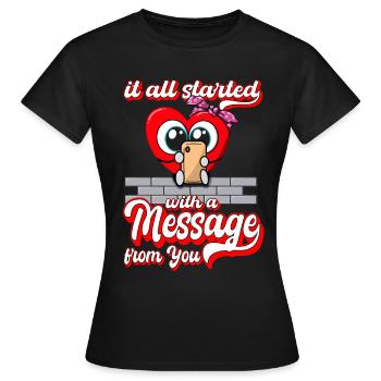 Valentinstag - Jahrestag - Karneval - Frauen T-Shirt - Schwarz - Vorne - AI Model Female 172 dark (172cm)