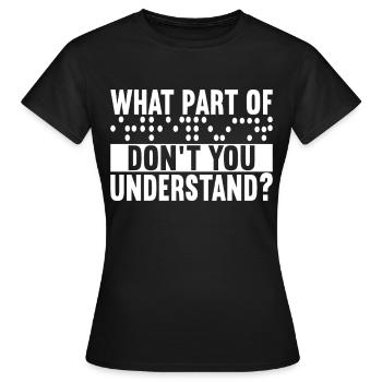 Blind visual impairment - Women's T-Shirt - black - Front - AI Model Female 172 dark (172cm)
