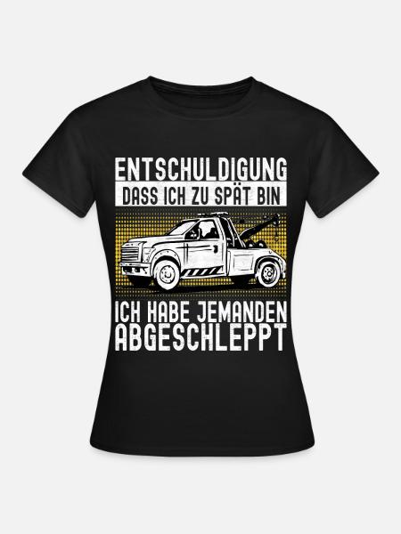 Abschleppwagen Abschleppdienst - Frauen T-Shirt - Schwarz