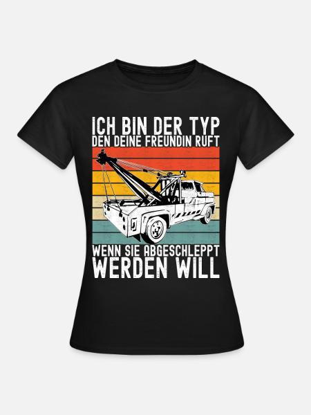 Abschleppwagen Abschleppdienst - Frauen T-Shirt - Schwarz