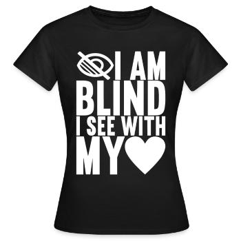 Blind visual impairment - Women's T-Shirt - black - Front - AI Model Female 172 dark (172cm)