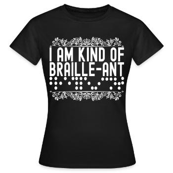 Blind visual impairment - Women's T-Shirt - black - Front - AI Model Female 172 dark (172cm)